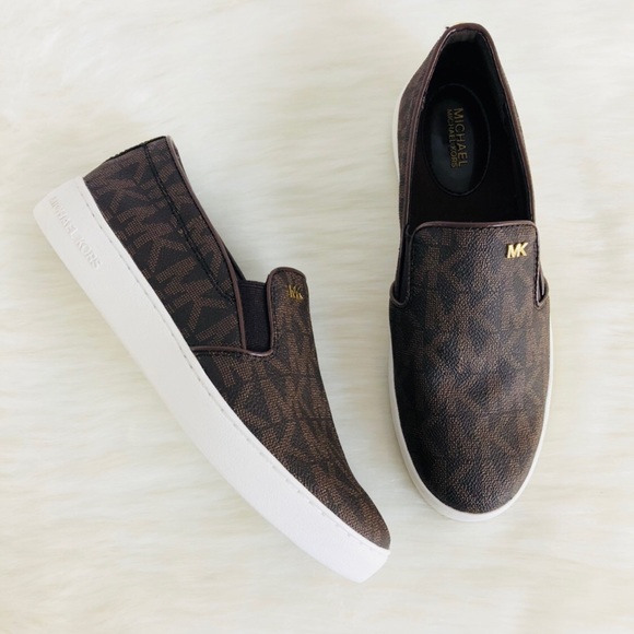 michael kors logo slip on sneakers